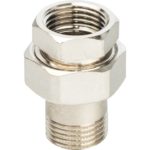 Разъемное соединение 1/2 "американка" ВН никелированное, уплотнение под гайкой o-ring кольцо STOUT