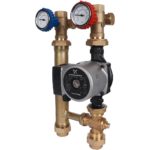 Насосная группа 1" для твердотопливных котлов с насосом Grundfos UPSO 25-65 в теплоизоляции STOUT
