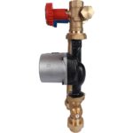 Насосная группа 1" для твердотопливных котлов с насосом Grundfos UPSO 25-65 в теплоизоляции STOUT