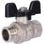 SVB Кран шаровой 1/2"стандартнопроходной, ВР/НР, ручка бабочка STOUT