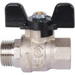 SVB Кран шаровой 1/2"стандартнопроходной, ВР/НР, ручка бабочка STOUT