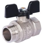 SVB Кран шаровой 3/4" стандартнопроходной, ВР/НР, ручка бабочка STOUT