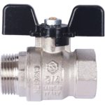SVB Кран шаровой 3/4" стандартнопроходной, ВР/НР, ручка бабочка STOUT