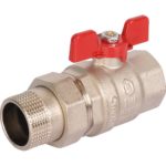 Кран шаровой 1 1/4 (EPDM) полнопроходной с "американкой", ВР/НР, ручка бабочка STOUT