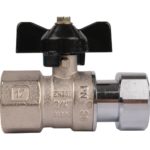 Кран шаровой 3/4x3/4 с накидной гайкой, ВР/накидная гайка, ручка бабочка STOUT