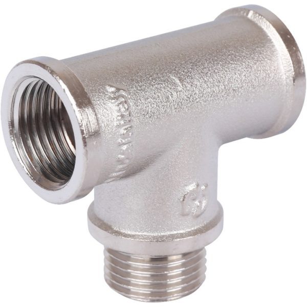 Тройник 1/2"x1/2"x1/2" ВНВ никелированный STOUT Тройник 1/2"x1/2"x1/2" ВНВ никелированный STOUT