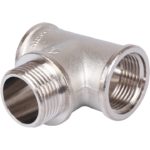 Тройник 1"x1"x1" ВНВ никелированный STOUT Тройник 1"x1"x1" ВНВ никелированный STOUT