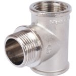 Тройник 1"x1"x1" ВНВ никелированный STOUT Тройник 1"x1"x1" ВНВ никелированный STOUT