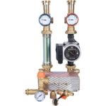 Насосная группа с теплообменником 34 пластины,с насосом Grundfos UPSO 25-65 в теплоизоляции STOUT