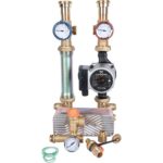 Насосная группа с теплообменником 28 пластин,с насосом Grundfos UPSO 25-65 в теплоизоляции STOUT