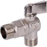 Кран шаровой 1/2" угловой для бытовой техники STOUT