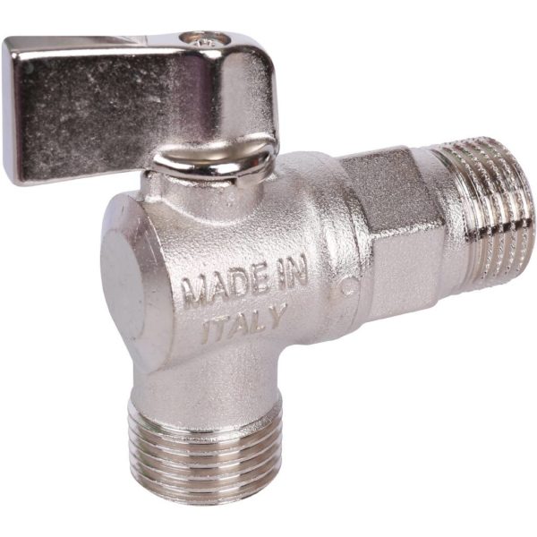 Кран шаровой 1/2" угловой для бытовой техники STOUT Кран шаровой 1/2" угловой для бытовой техники STOUT