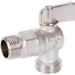Кран шаровой 1/2" х 3/4" угловой для бытовой техники STOUT