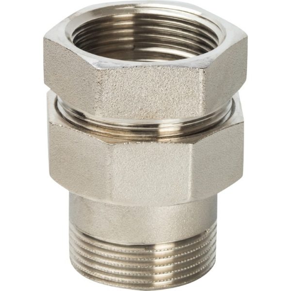 Разъемное соединение 3/8 "американка" ВН никелированное, уплотнение под гайкой o-ring кольцо STOUT Разъемное соединение 3/8 "американка" ВН никелированное, уплотнение под гайкой o-ring кольцо STOUT