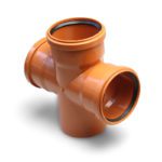 Крестовина одноплоскостная 110x110x110/87,5° для наружной канализации  PRO AQUA TERRA