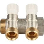 Коллектор распределительный 1", 2 отвода 3/4"ЕК STOUT
