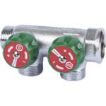 Коллектор регулирующий 3/4", 2 отвода 3/4"ЕК STOUT Коллектор регулирующий 3/4", 2 отвода 3/4"ЕК STOUT