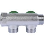 Коллектор регулирующий 3/4", 2 отвода 3/4"ЕК STOUT Коллектор регулирующий 3/4", 2 отвода 3/4"ЕК STOUT
