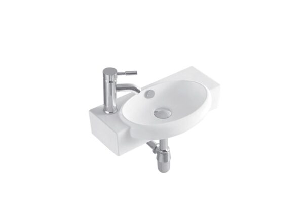 Раковина подвесная угловая AQUATEK AQ5329-00 510*275*130 мм , смеситель слева