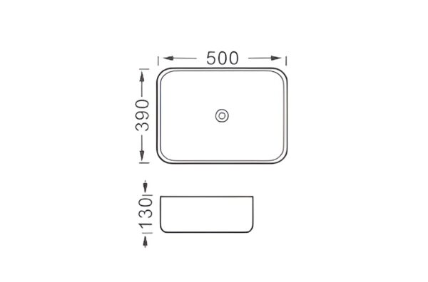 Раковина накладная для установки на столешницу AQUATEK ВЕГА  AQ5515-MG 500*390*130, матовый серый
