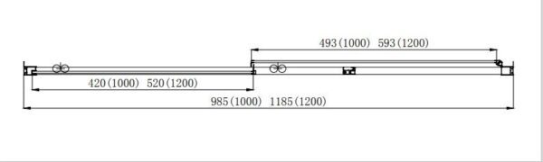 AQ NAA 6121-100 (новый артикул AQ ARI RA 10020CH) Душевая дверь двухэлементная, раздвижная1000x2000 профиль хром, стекло прозрачное AQ NAA 6121-100 (новый артикул AQ ARI RA 10020CH) Душевая дверь двухэлементная, раздвижная1000x2000 профиль хром, стекло прозрачное